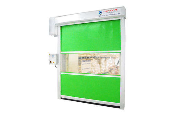 1.2mm PVC Galvanized Steel Frame Roll Up Door Paket standar kayu lapis